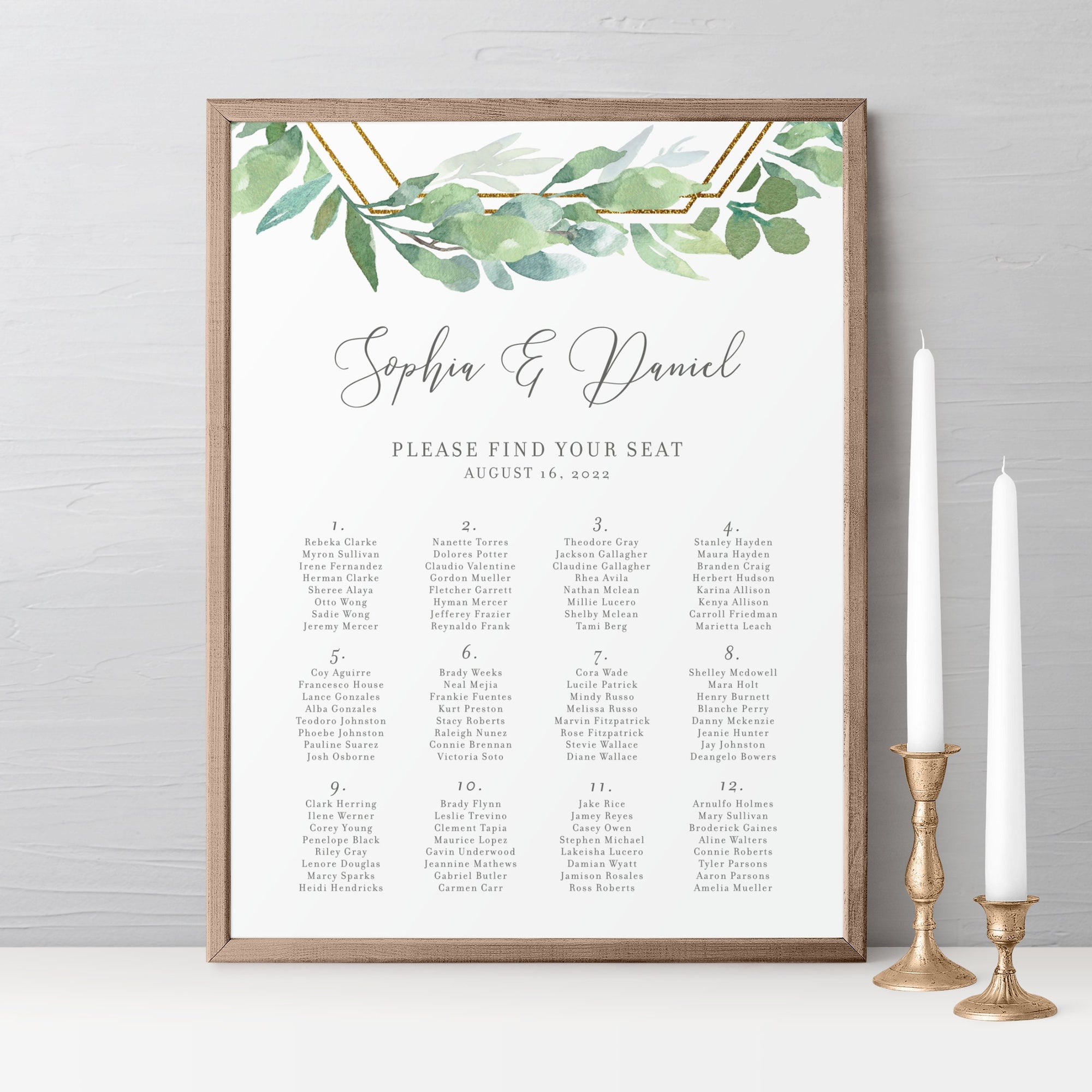 Wedding Seating Chart.pdf Sample wedding seating chart | Beachweddingtips.com