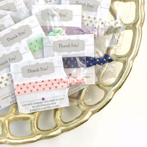 Polka Dot Hair Tie Party Favors - Hair Accessories for Any Occasion - @PlumPolkaDot 